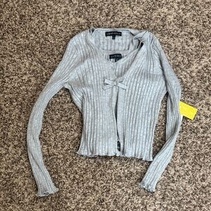 Lovetutu Gray Ribbed Kids Top
